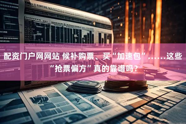 配资门户网网站 候补购票、买“加速包”……这些“抢票偏方”真的靠谱吗？